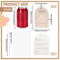 Paper Manicure Display Cards&nbsp;ODIS-WH0099-71B