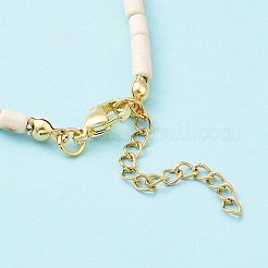 Synthetic Turquoise & Natural Pearl Beaded Necklace&nbsp;NJEW-M201-02A