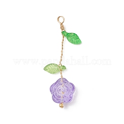 9Pcs Transparent Glass Pendants&nbsp;PALLOY-JF03971