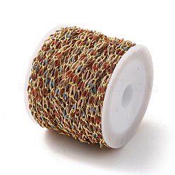 Brass Enamel Curb Chains&nbsp;CHC-C003-13G-19