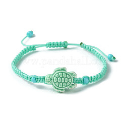 Porcelain Tortoise Braided Bead Bracelets&nbsp;BJEW-JB10058-03