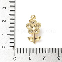 Brass Micro Pave Cubic Zirconia Pendants&nbsp;KK-D426-02G