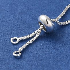 Rack Plating Adjustable Brass Box Chain Slider Bracelet Making&nbsp;KK-M285-03S