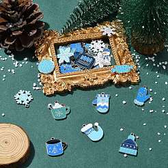 44Pcs 22 Styles Winter Theme Alloy Enamel Pendants&nbsp;ENAM-CJ0006-42