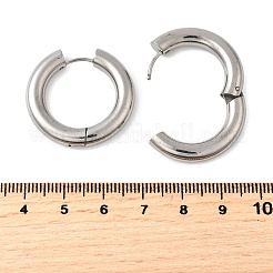 Tarnish Resistant 202 Stainless Steel Huggie Hoop Earrings&nbsp;EJEW-O087-08G-P