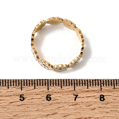 Flower 201 Stainless Steel with Enamel Finger Rings&nbsp;RJEW-Z135-02G