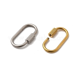 4Pcs 4 Style Ion Plating(IP) 304 Stainless Steel Screw Carabiner Lock Charms&nbsp;STAS-UN0053-30