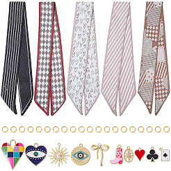 DIY Silk Scarf Necklace Making Kits&nbsp;DIY-BM0002-54