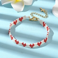 3Pcs 3 Colors Glass Seed Beaded Bracelets for Women&nbsp;BJEW-MZ00214