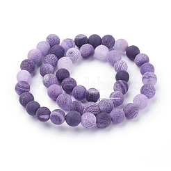 Natural Crackle Agate Beads Strands&nbsp;G-G055-8mm-8