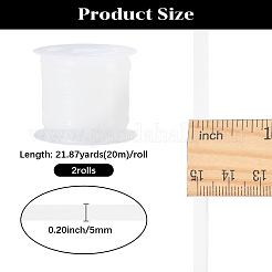20M Flat TPU(Thermoplastic Polyurethane) Elastic Cord&nbsp;DIY-WH20053-50B