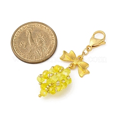 Glass & Alloy & Brass Pendants Decorations&nbsp;HJEW-MZ00311-03