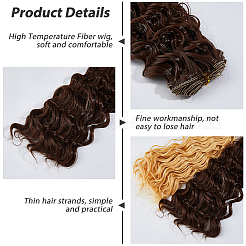 4Pcs 4 Colors High Temperature Fiber Long Instant Noodle Curly Hairstyle Doll Wig Hair&nbsp;DOLL-DC0001-03