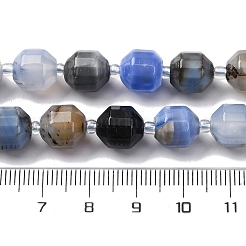 Natural Blue Agate Beads Strands&nbsp;G-P570-F01-01