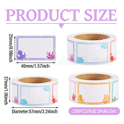 2Rolls Adhesive Labels Picture Stickers&nbsp;DIY-TA0014-51B