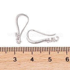 Rack Plating Brass Cubic Zirconia Earring Hooks&nbsp;KK-S374-05P-06