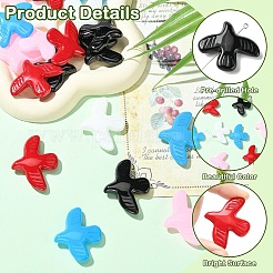 10Pcs 5 Colors Baking Paint Glass Beads&nbsp;LAMP-YW0004-18