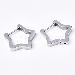 Tarnish Resistant 304 Stainless Steel Huggie Hoop Earrings&nbsp;LS-EJEW-N016-002