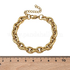 304 Stainless Steel Cable Chain Bracelets for Women&nbsp;BJEW-A160-07G