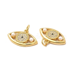 Rack Plating Brass Micro Pave Clear Cubic Zirconia Pendants&nbsp;KK-A177-28G