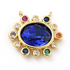 Brass Cubic Zirconia Pendants&nbsp;KK-G419-04G-01