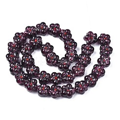 Transparent Handmade Bumpy Lampwork Beads Strands&nbsp;LAMP-S194-022A