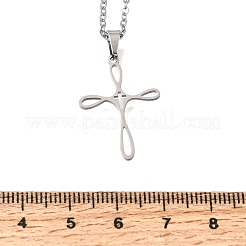 304 Stainless Steel Religion Cross Pendant Necklaces&nbsp;SA-CBAB727-02P