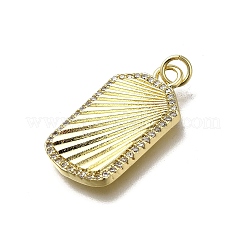 Brass Micro Pave Cubic Zirconia Pendants&nbsp;KK-C090-16G