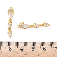 Brass Micro Pave Cubic Zirconia Pendants&nbsp;KK-D024-10G