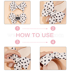 4Pcs 2 Colors Polka Dot Pattern Polyester Bowknot Shoe Decorations&nbsp;AJEW-HY0001-39
