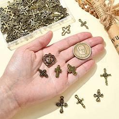 100 Pcs 20 Styles Tibetan Style Alloy Pendants&nbsp;FIND-CJ0003-90