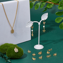20Pcs 5 Styles Rack Plating Brass Charms&nbsp;KK-DC0004-08