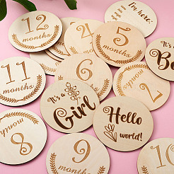 Basswood Milestone Cards&nbsp;WOOD-TA0001-41A