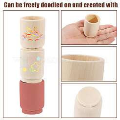 12Pcs Unfinished Wood Cup&nbsp;WOOD-CA0001-87B