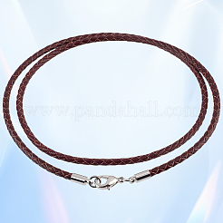 10Pcs 3mm Round Braided Leather Cords&nbsp;NCOR-CL0001-01A