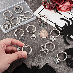 12Pcs 6 Styles Bat Alloy Shoes Charms&nbsp;HJEW-PH01975