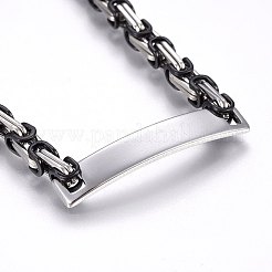 201 Stainless Steel ID Bracelets&nbsp;BJEW-F331-07BP