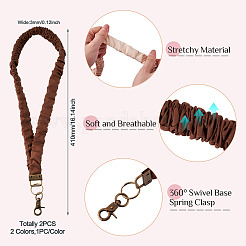 2Pcs 2 Colors Polyester Mobile Straps for Women&nbsp;HJEW-TA0001-49A