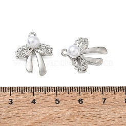 Alloy & ABS Plastic Pearl Pendants&nbsp;PL-CBA5609-01P