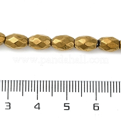 Electroplated Strong Magnetic Synthetic Hematite Beads Strands&nbsp;G-P518-02F