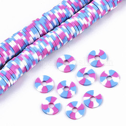 Handmade Polymer Clay Beads Strands&nbsp;CLAY-R091-8mm-01