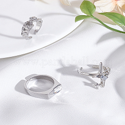 Zinc Alloy Finger Rings Set&nbsp;RJEW-LP0002-24A