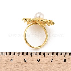 Sunflower Brass Finger Rings for Women&nbsp;RJEW-S622-02G