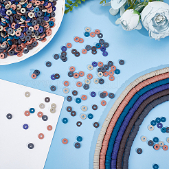 12 Strands 6 Colors Handmade Polymer Clay Bead Strands&nbsp;CLAY-PH0001-75