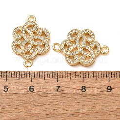 Brass Micro Pave Clear Cubic Zirconia Connector Charms&nbsp;CU-CBA4579-19G