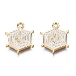 Light Gold Plated Alloy Pendants&nbsp;X-ENAM-T009-14B