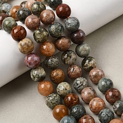 Natural Flower Agate Bead Strands&nbsp;G-B044-A01-03-A