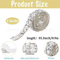 Resin Rhinestone Crystals Beaded Trim&nbsp;DIY-WH20050-05C