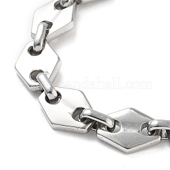 Anti-Tarnish 201 Stainless Steel Hexagon Link Chain Necklace & Bracelets Set&nbsp;SJEW-G083-09P