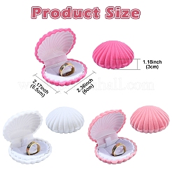 1Pc Shell Shaped Velvet Jewelry Storage Boxes&nbsp;VBOX-YW0001-05A